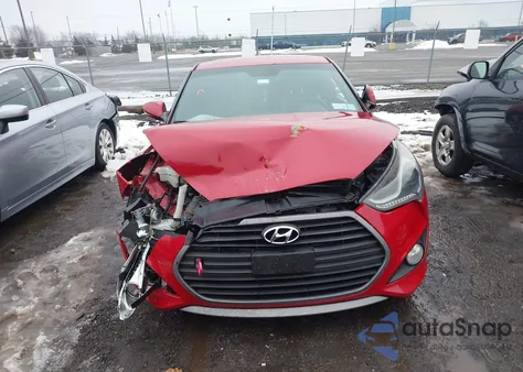 2016 Hyundai Veloster Turbo z USA, uszkodzony, nr VIN KMHTC6AE3GU260957